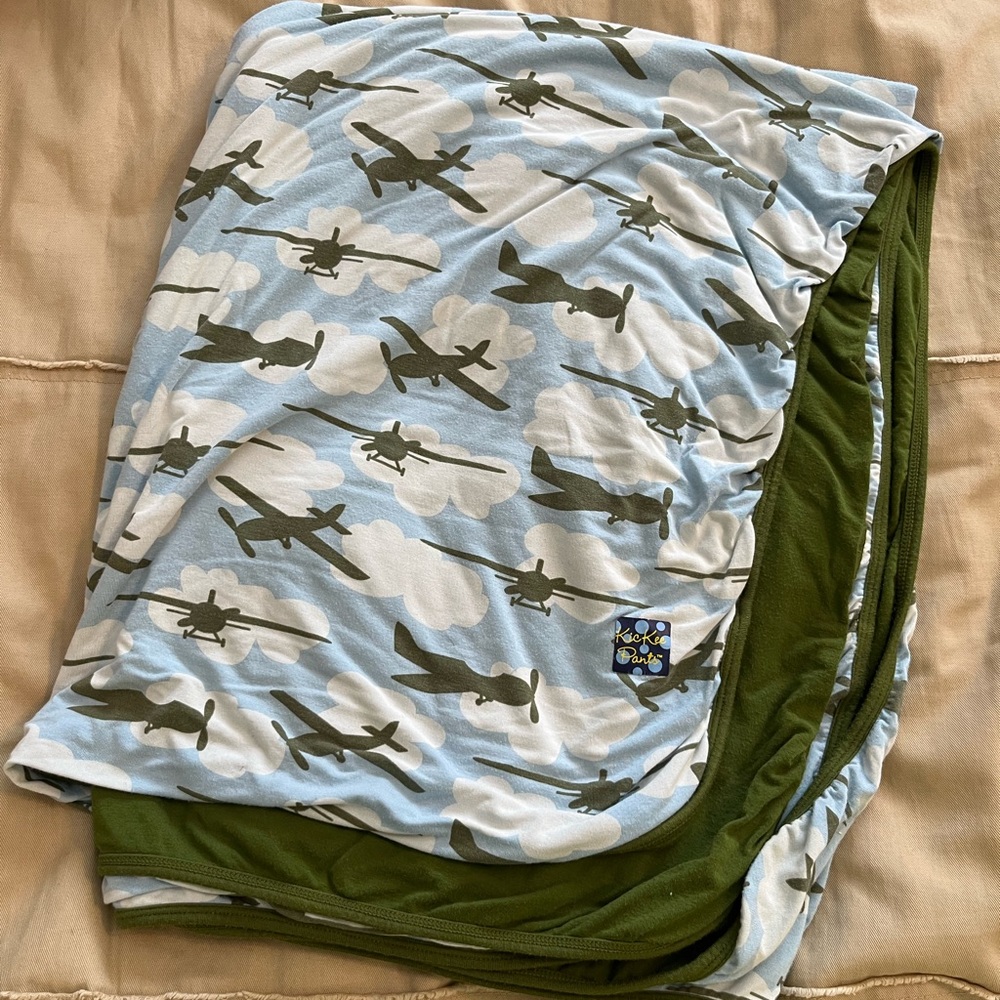 Kickee Pants Airplane Toddler Blanket